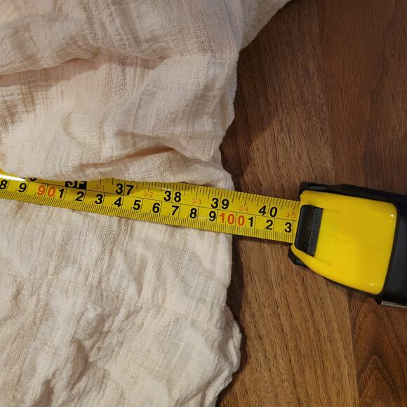 Evereve Carley Textured Tiered Square Neck Tie Waist Midi Dress Cream Womens S - Picture 9 of 9